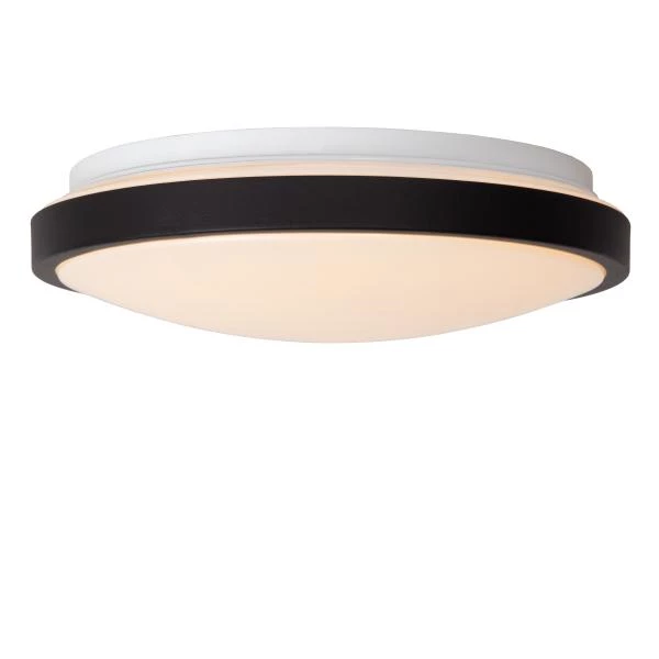 Lucide DASHER - Lámpara de techo Baño - Ø 29,3 cm - LED - 1x12W 2700K - IP44 - Sensor movimiento - Negro - detalle 1